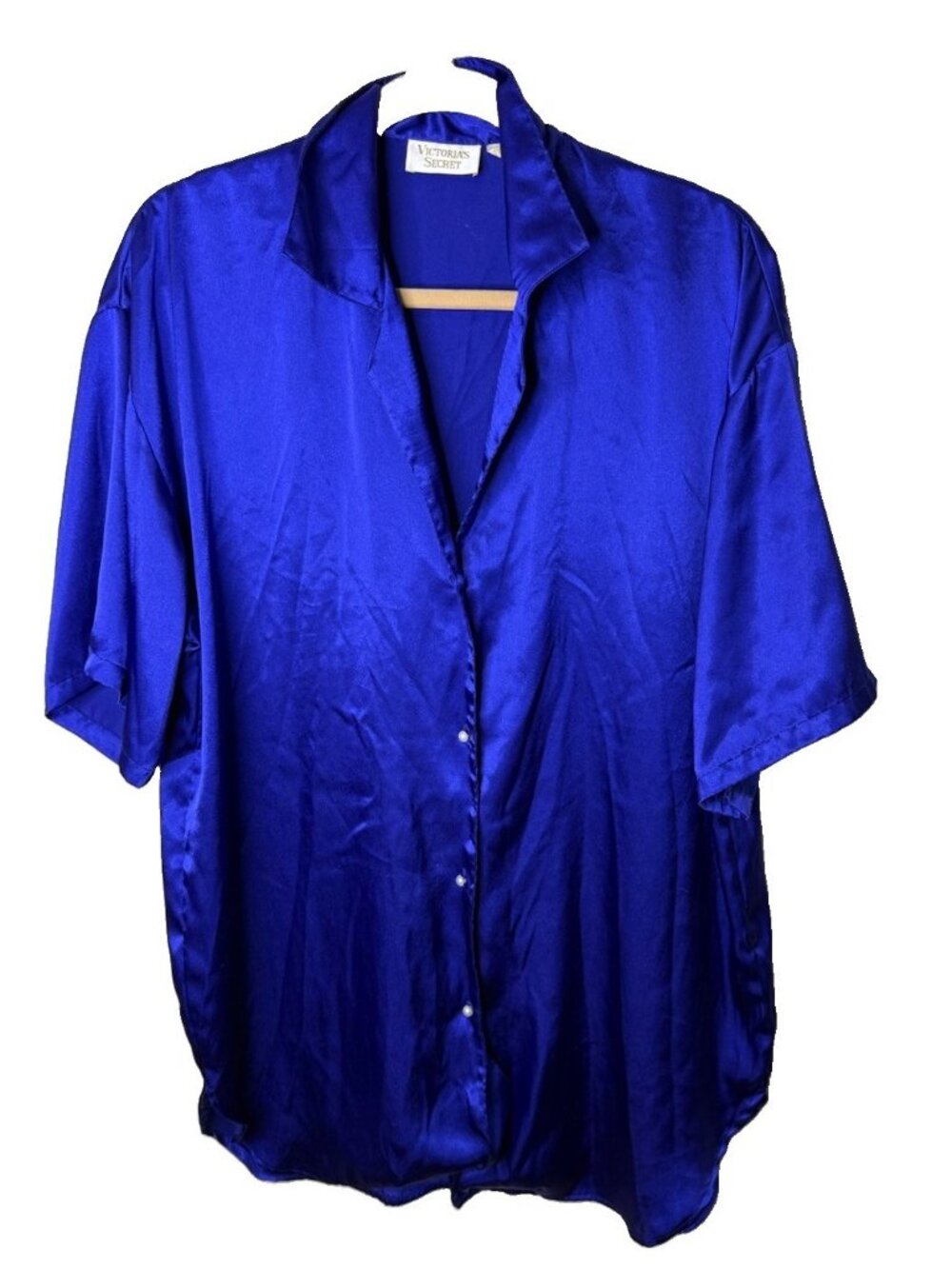 Vintage 90s Victorias Secret Silky Satin Sleep Shirt Pajamas